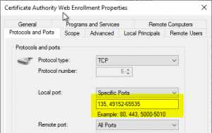 Applying for a certificate via the certification authority web ...