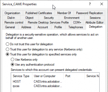 Configuring the Certificate Authority Web Enrollment (CAWE) for use ...
